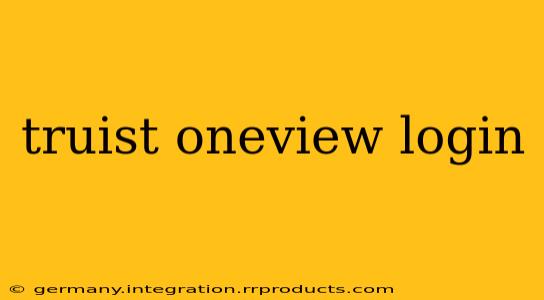 truist oneview login